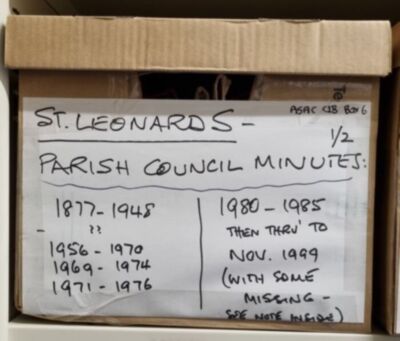 St. Leonard's Parish Council Minutes