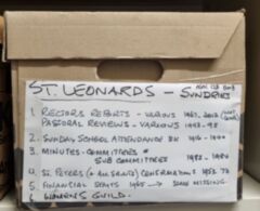 Archived historical papers St. Leonards Parish C1B Box  6