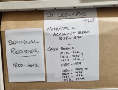 St. Leonard's Parish Baptismal Registers, Minutes, Accounts and Cash Books