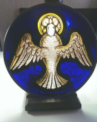 stained glass dove roundel