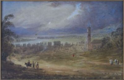 1840 circa Early Launceston with St. John's