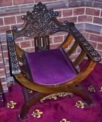 Bishop's chair in St. John's Church chapel