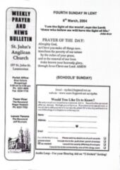 Weekly Bulletins - St. John's Church
