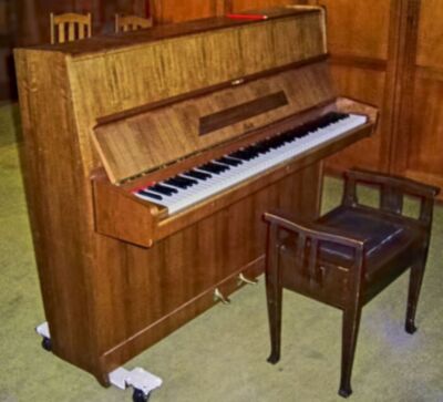 Rösler piano used in choir vestry.