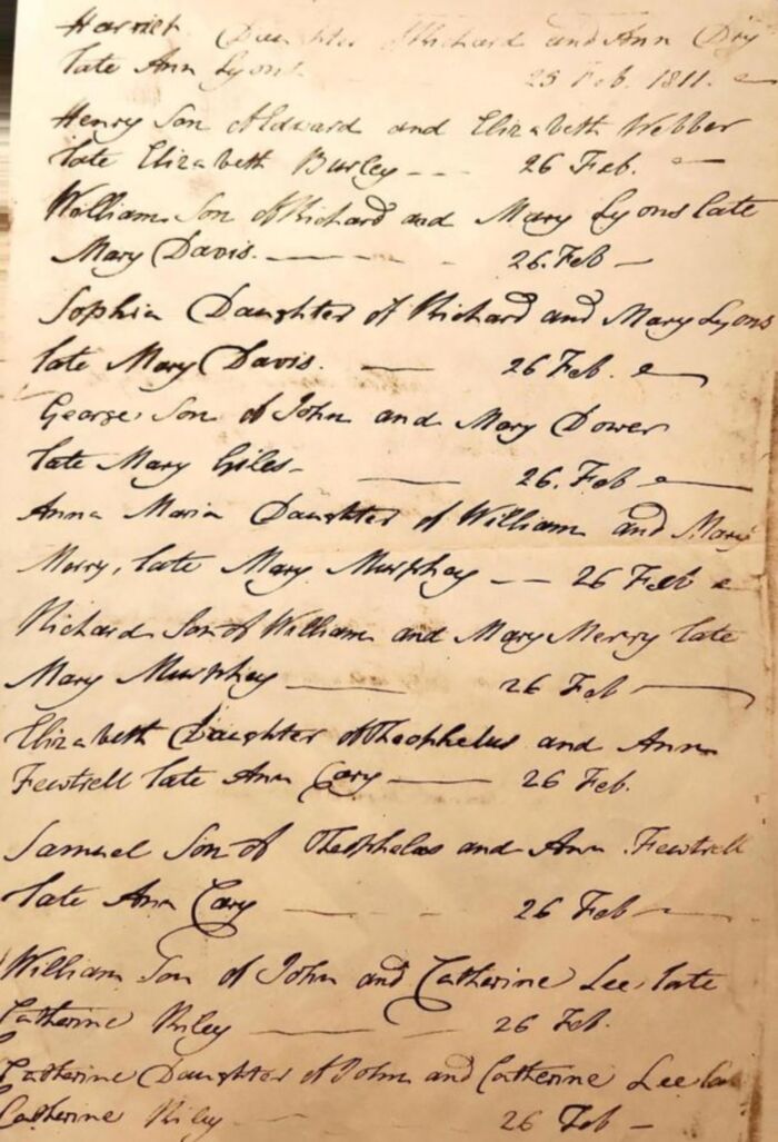 Baptisms and Marriages pre-1824