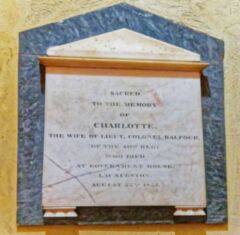 Memorial Plaque - Charlotte Balfour
