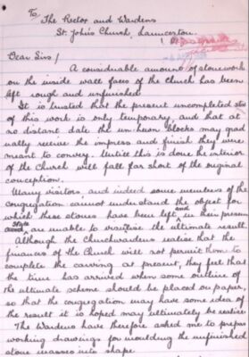 North's plan for future carvings at St. John's