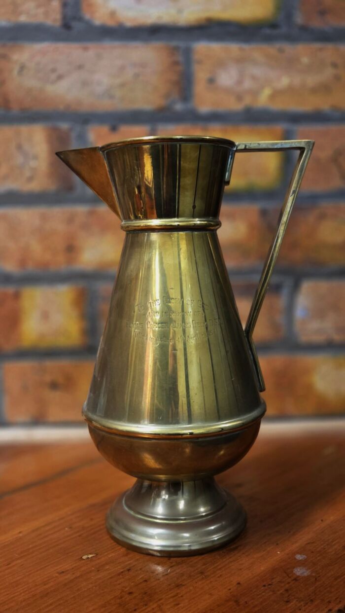 Brass Ewer - Memorial to Flying Officer James Beck DFC