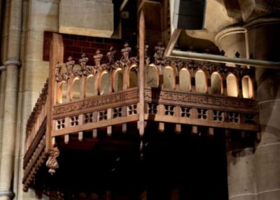 Pulpit canopy - memorial to Revd. Marcus Blake Brownrigg