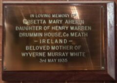 Memorial plaque - Rosetta May Aherin