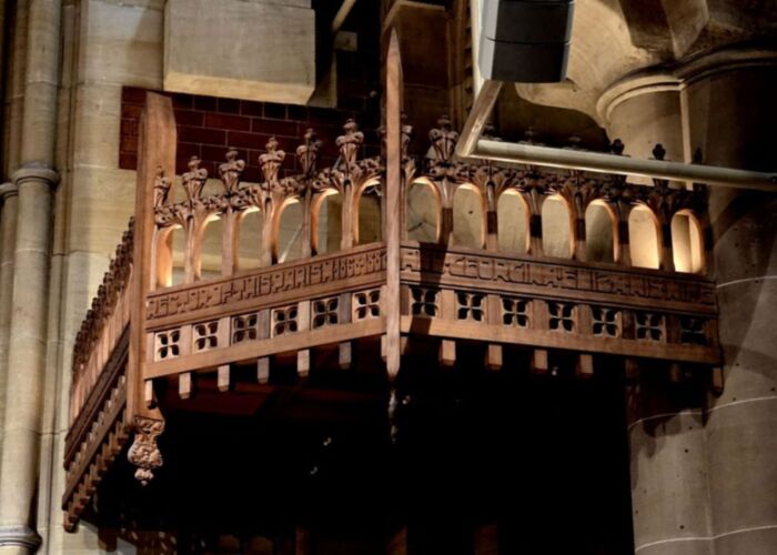 Pulpit canopy - memorial to Revd. Marcus Blake Brownrigg