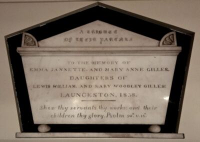 Memorial Plaque -  Emma and Mary Ann Gilles