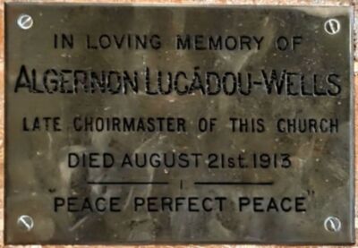 Memorial Plaque - Algernon Lucado-Wells