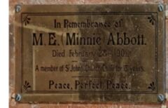 Memorial Plaque - Mary Ellen Abbott