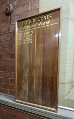 honour board - Arthur Jones Memorial Award