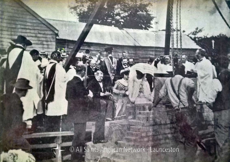1902-Foundation-Stone-singing-of-Hallelujah-Chorus