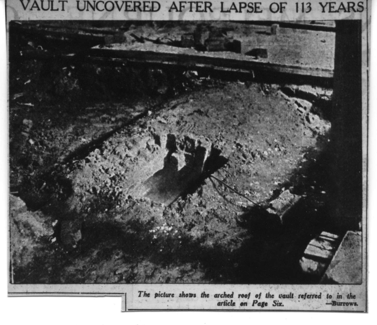 1937 Balfour vault unearthed