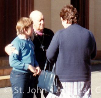Bishop Howell Witt visiting St. John's