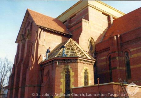 1982 - July - chapel roof framing b