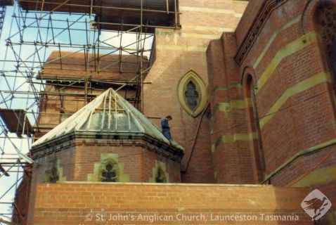 1982 - July - chapel roof framing