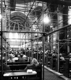 Life went on for the congregation during the renovations.