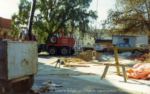 Car park as construction site 1981-82