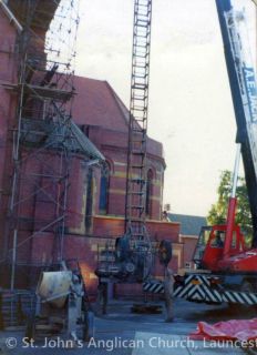 Construction lift installation - 1981