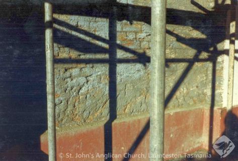 Convict era brickwork - west facade